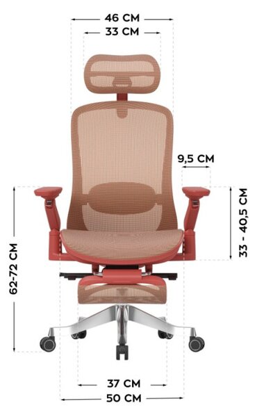 Kancelářská židle LeadPro 8.7 Red