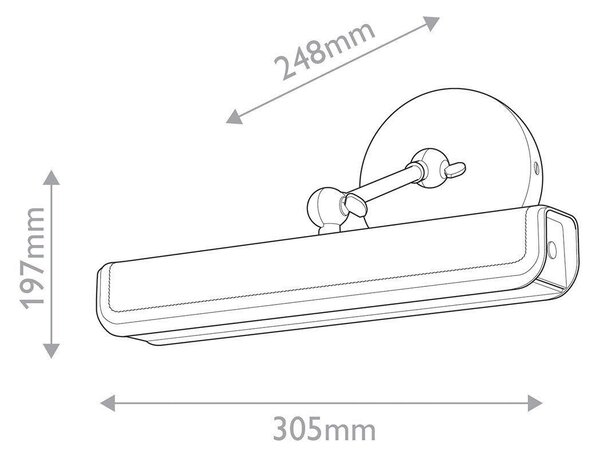 NÁSTĚNNÉ LED SVÍTIDLO, 19,7/30,5/24,8 cm Elstead Lighting - Nástěnná svítidla