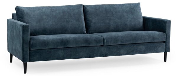 Tmavě modrá sametová pohovka 220 cm Adagio - Scandic
