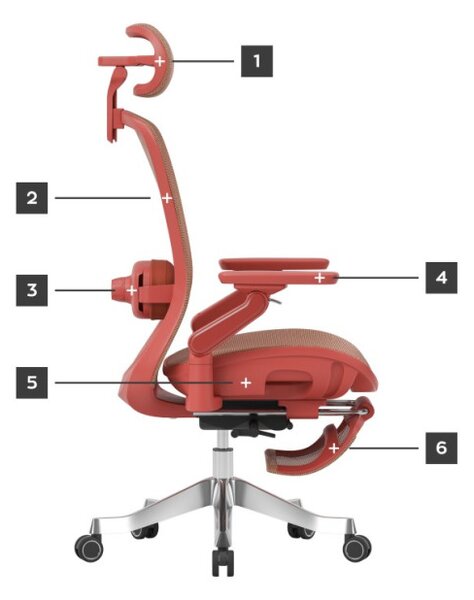 Kancelářská židle LeadPro 8.7 Red