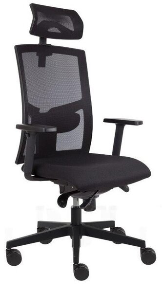 ALBA kancelářská židle GAME ŠÉF, T-synchro, sedák černá koženka