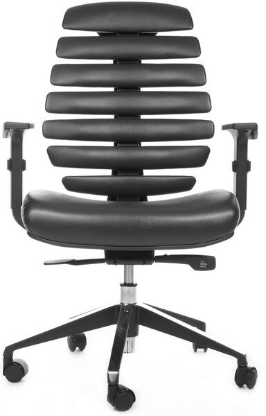 MERCURY židle FISH BONES černý plast, černá koženka PU580165