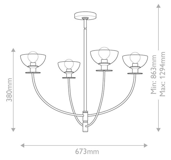 LUSTR, 38/67,3 cm Elstead Lighting - Lustry