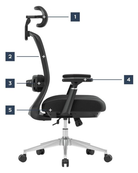 Masážní kancelářská židle Leadpro 6.0 Black