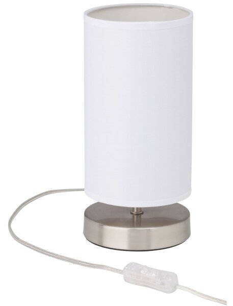 Brilliant - Stolní lampa CLARIE 1xE14/40W/230V matný chrom/bílá
