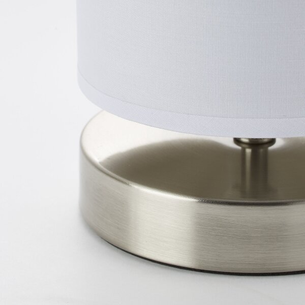 Brilliant - Stolní lampa CLARIE 1xE14/40W/230V matný chrom/bílá