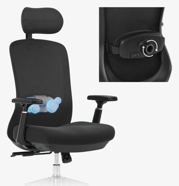 Masážní kancelářská židle Leadpro 6.0 Black