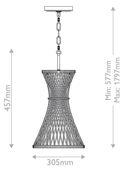 ZÁVĚSNÉ SVÍTIDLO, 57,7/30,5/30,5 cm Elstead Lighting - Závěsná světla