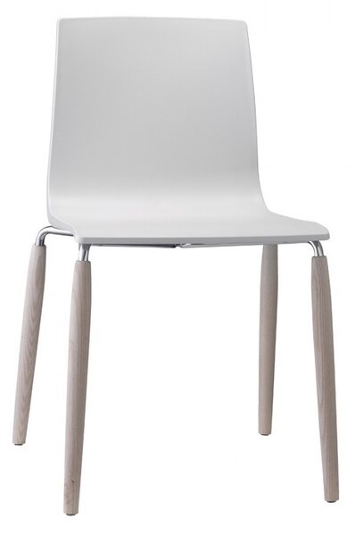 SCAB - Židle ALICE NATURAL - bílá/jasan