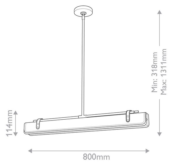 ZÁVĚSNÉ LED SVÍTIDLO, 30 W, 80/6,4/11,4 cm Elstead Lighting - Závěsná LED svítidla