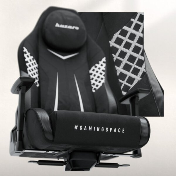 Sametová herní židle Force 8.3 Carbon Black