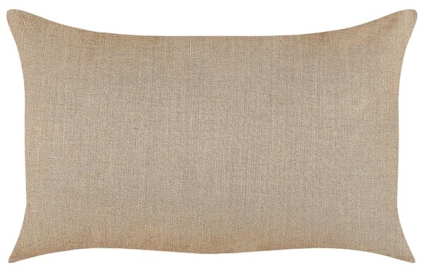 Sada 2 dekorativních polštářů BANORI Len 30 x 50 cm Béžová Bez vzoru