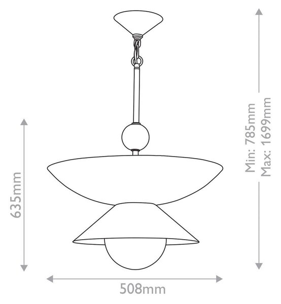 ZÁVĚSNÉ SVÍTIDLO, 78,5/50,8/50,8 cm Elstead Lighting - Závěsná světla