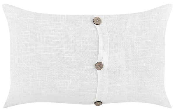 Sada 2 dekorativních polštářů BANORI Len 30 x 50 cm Bílá Bez vzoru