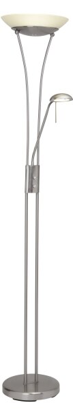 Brilliant - LED Stmívatelná stojací lampa FINN 2xLED/13W/230V matný chrom