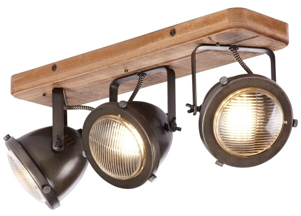 Brilliant - Bodové svítidlo CARMEN WOOD 3xGU10/5W/230V eukalyptus