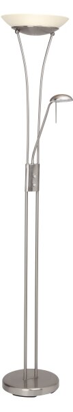 Brilliant - LED Stmívatelná stojací lampa FINN 2xLED/13W/230V matný chrom