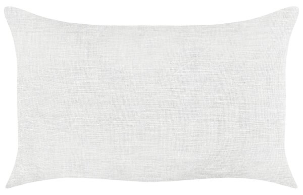 Sada 2 dekorativních polštářů BANORI Len 30 x 50 cm Bílá Bez vzoru