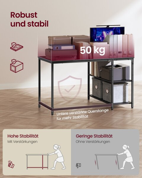 Rohový kancelářský stůl LWD135BE01