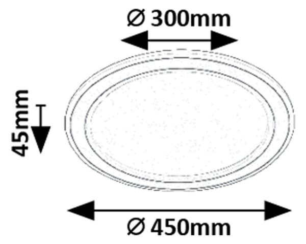 Rabalux 98071406 LED přisazené stropní svítidlo Golwen | 22W integrovaný LED zdroj | 1550lm | 3000-6500K