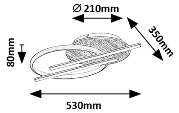 Rabalux 98071404 LED přisazené stropní svítidlo Arash | 40W integrovaný LED zdroj | 2200lm | 3000+4000+6500K