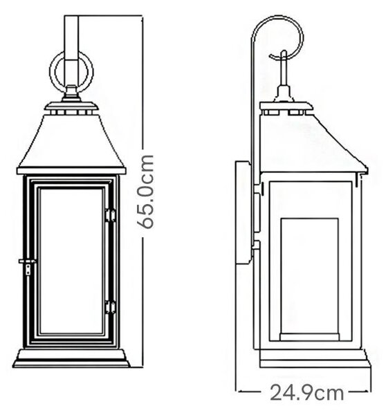 VENKOVNÍ NÁSTĚNNÉ SVÍTIDLO, 21.6/24,5/64 cm Elstead Lighting - Venkovní nástěnná světla