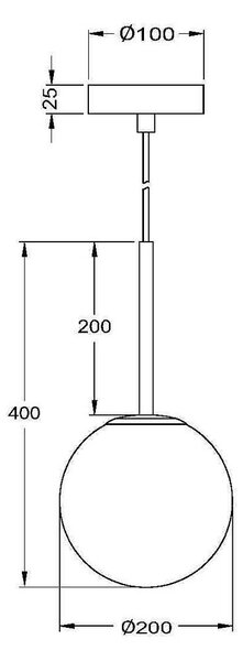Maytoni Závěsné svítidlo BASIC, 1xE14, Ø 20 cm