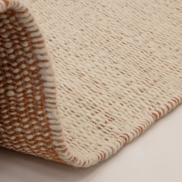 Krémový/v terakotové barvě ručně tkaný vlněný koberec 120x170 cm Lima Rust – Asiatic Carpets