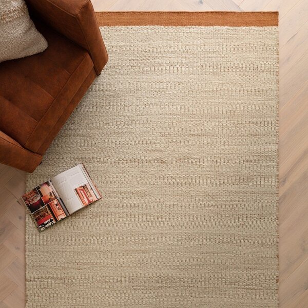 Krémový/v terakotové barvě ručně tkaný vlněný koberec 120x170 cm Lima Rust – Asiatic Carpets