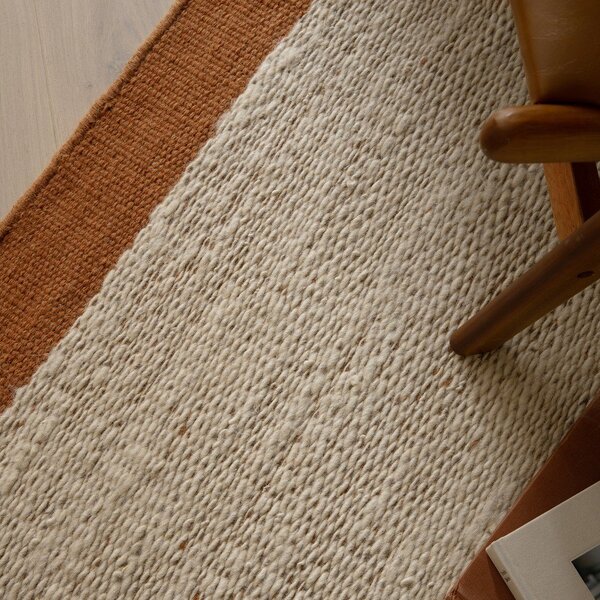 Krémový/v terakotové barvě ručně tkaný vlněný koberec 120x170 cm Lima Rust – Asiatic Carpets