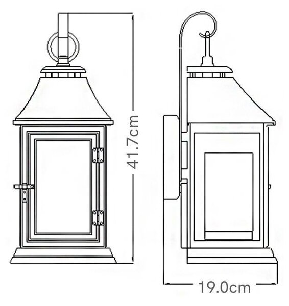 VENKOVNÍ NÁSTĚNNÉ SVÍTIDLO, 17.8/18.4/41.9 cm Elstead Lighting - Venkovní nástěnná světla