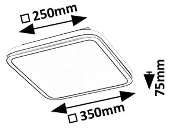Rabalux 98071399 LED přisazené stropní svítidlo Serkan | 43W integrovaný LED zdroj | 2600lm | 3000-6500K