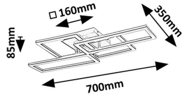 Rabalux 98071389 LED přisazené stropní svítidlo Drusus | 40W integrovaný LED zdroj | 3050lm | 3000-6500K
