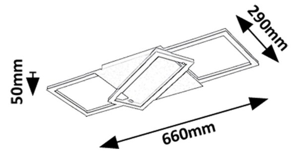 Rabalux 98071391 LED přisazené stropní svítidlo Kitlee | 40W integrovaný LED zdroj | 3600lm | 3000-6500K