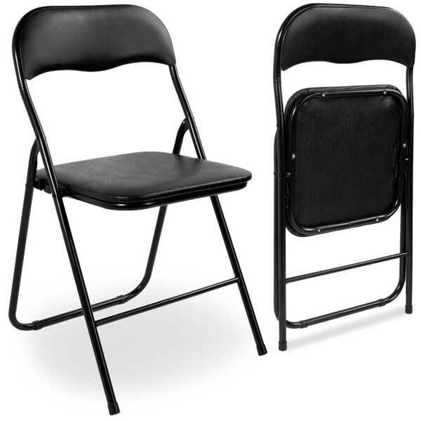 Sada rozkládacích židlí BASICO černá (4 ks)