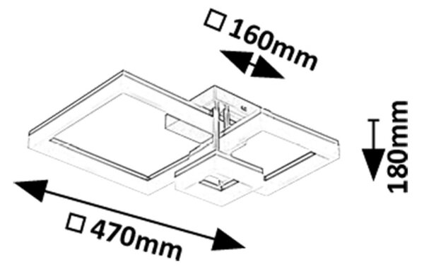 Rabalux 98071388 LED přisazené stropní svítidlo Amilia | 22W integrovaný LED zdroj | 2400lm | 3000+4000+6500K