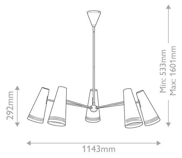 LUSTR, 114,3/29,2 cm Elstead Lighting - Lustry