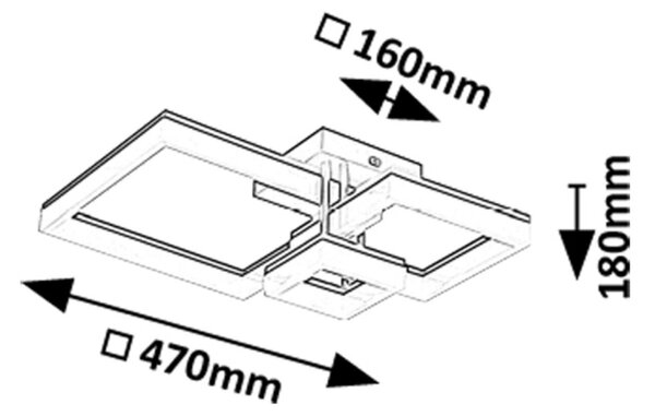 Rabalux 98071386 LED přisazené stropní svítidlo Amilia | 22W integrovaný LED zdroj | 2070lm | 3000+4000+6500K