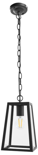 Venkovní závěsná lampa VOLARJA Kov Černá