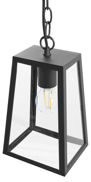 Venkovní závěsná lampa VOLARJA Kov Černá