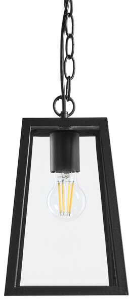 Venkovní závěsná lampa VOLARJA Kov Černá
