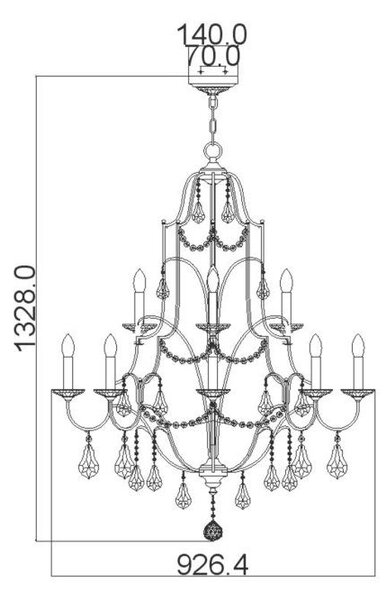 LUSTR, 92.6/125.2 cm Elstead Lighting - Lustry