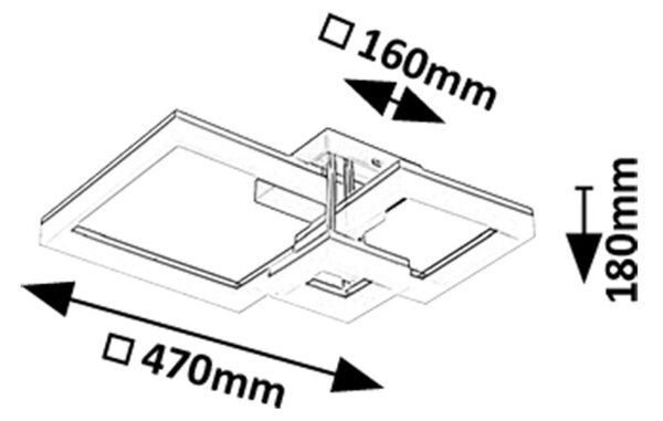 Rabalux 98071384 LED přisazené stropní svítidlo Amilia | 22W integrovaný LED zdroj | 2380lm | 3000+4000+6500K