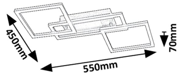 Rabalux 98071382 LED přisazené stropní svítidlo Ellinor | 40W integrovaný LED zdroj | 3700lm | 3000-6500K