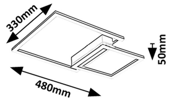 Rabalux 98071376 LED přisazené stropní svítidlo Heleth | 24W integrovaný LED zdroj | 1530lm | 3000K