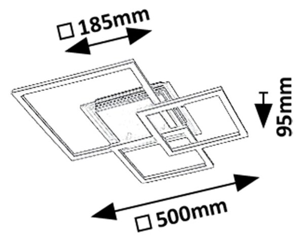 Rabalux 98071371 LED přisazené stropní svítidlo Ottavia | 40W integrovaný LED zdroj | 3100lm | 3000K