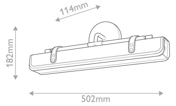 NÁSTĚNNÉ LED SVÍTIDLO, 18,2/50,2/11,4 cm Elstead Lighting - Nástěnná svítidla