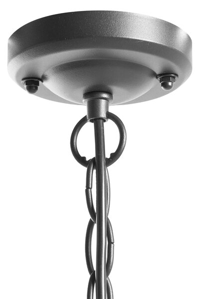 Venkovní závěsná lampa VOLARJA Kov Černá