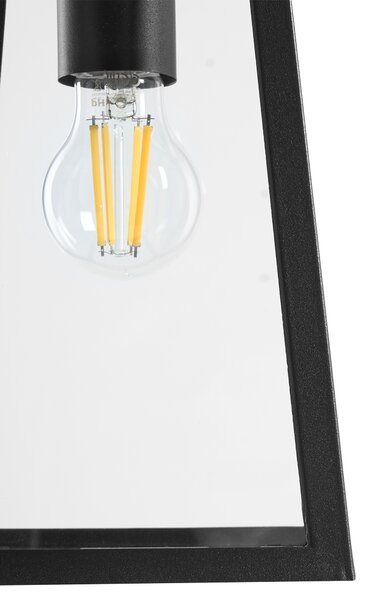 Venkovní závěsná lampa VOLARJA Kov Černá
