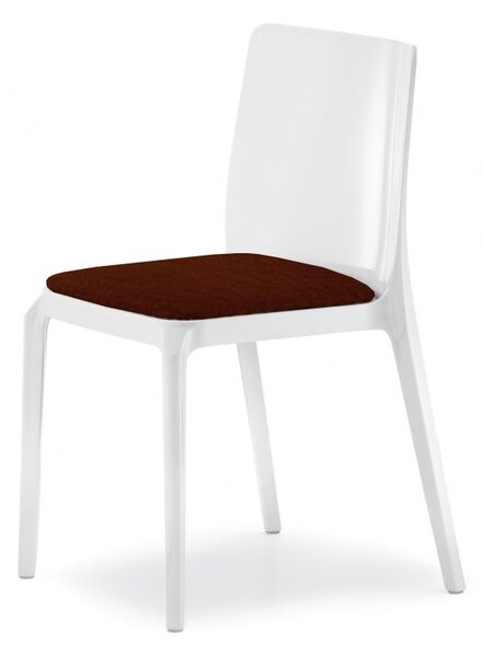 PEDRALI - Židle BLITZ bílá s čalouněným sedákem - VÝPRODEJ - sleva 30%